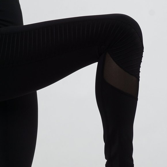 Dry-Fit Cut Out Mesh Panels Workout Leggings 300 - Picture 4 of 4